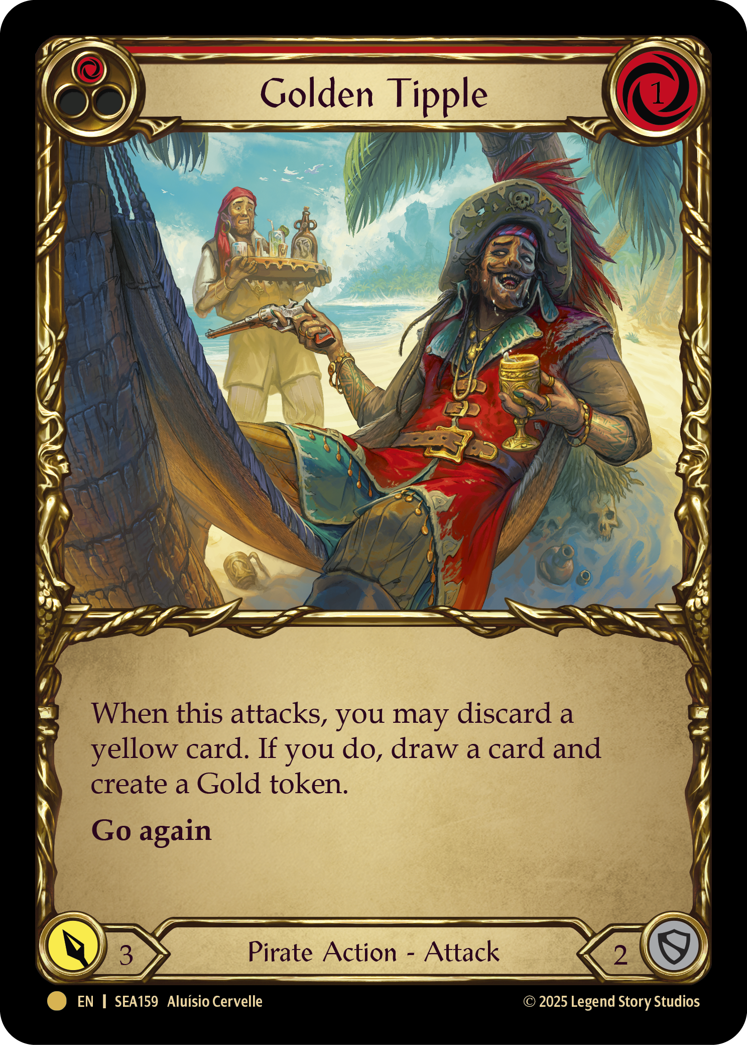 SEA159-TP - Pirate-Booty - Golden Tipple (Red)